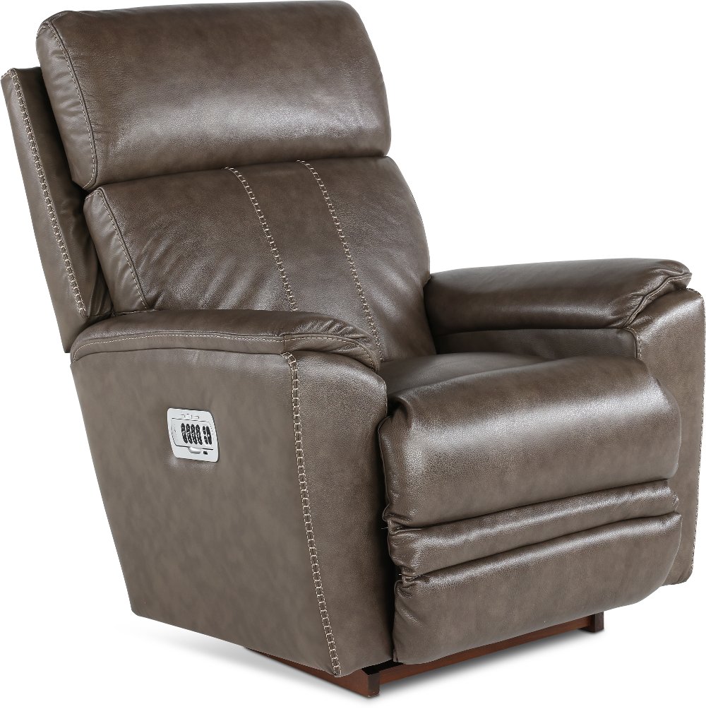 Talladega Gray Power Rocker Recliner with Headrest and Lumbar