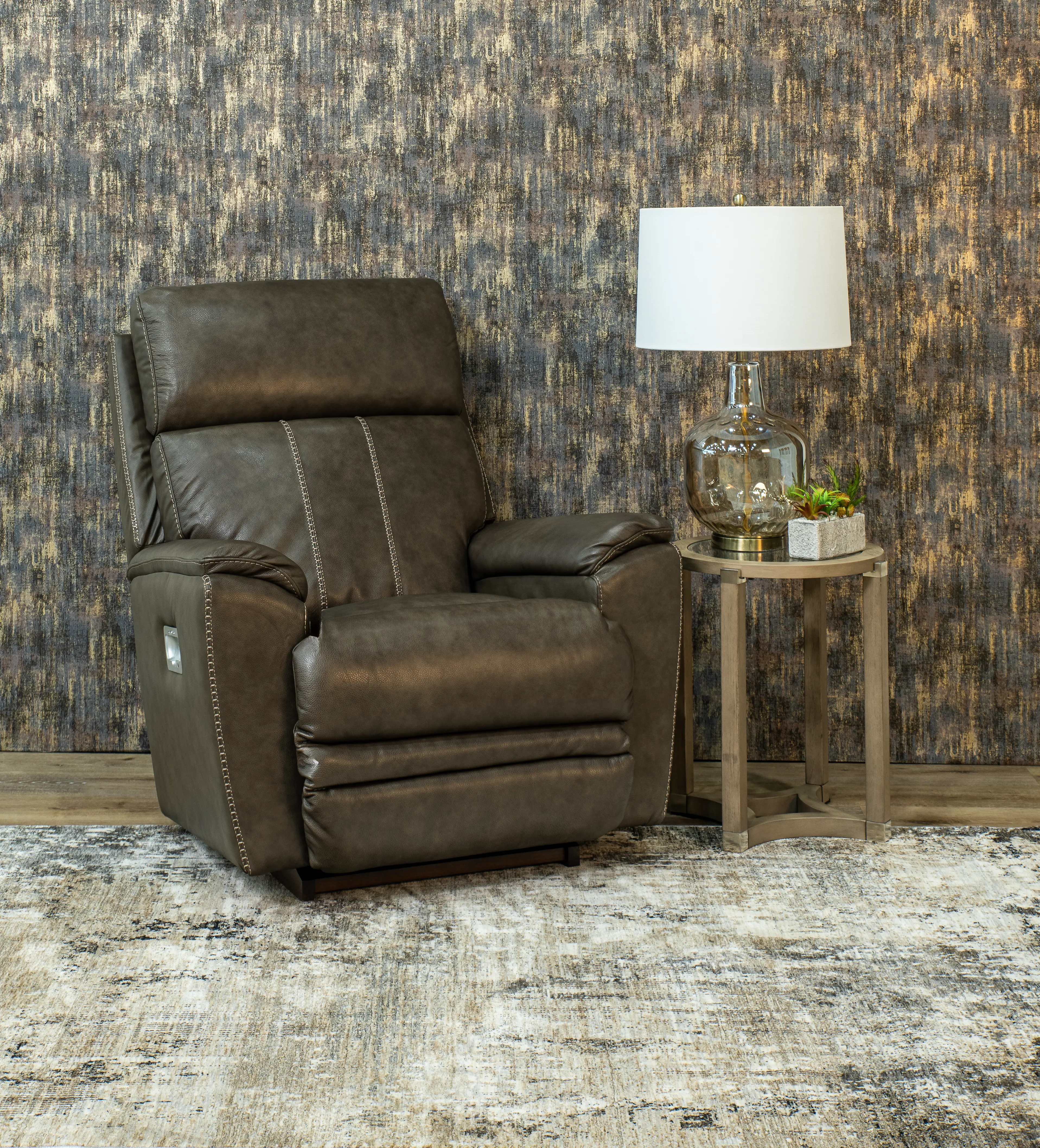 10X-754-RW/LB159053 Talladega Gray Power Rocker Recliner with Headrest and Lumbar-2