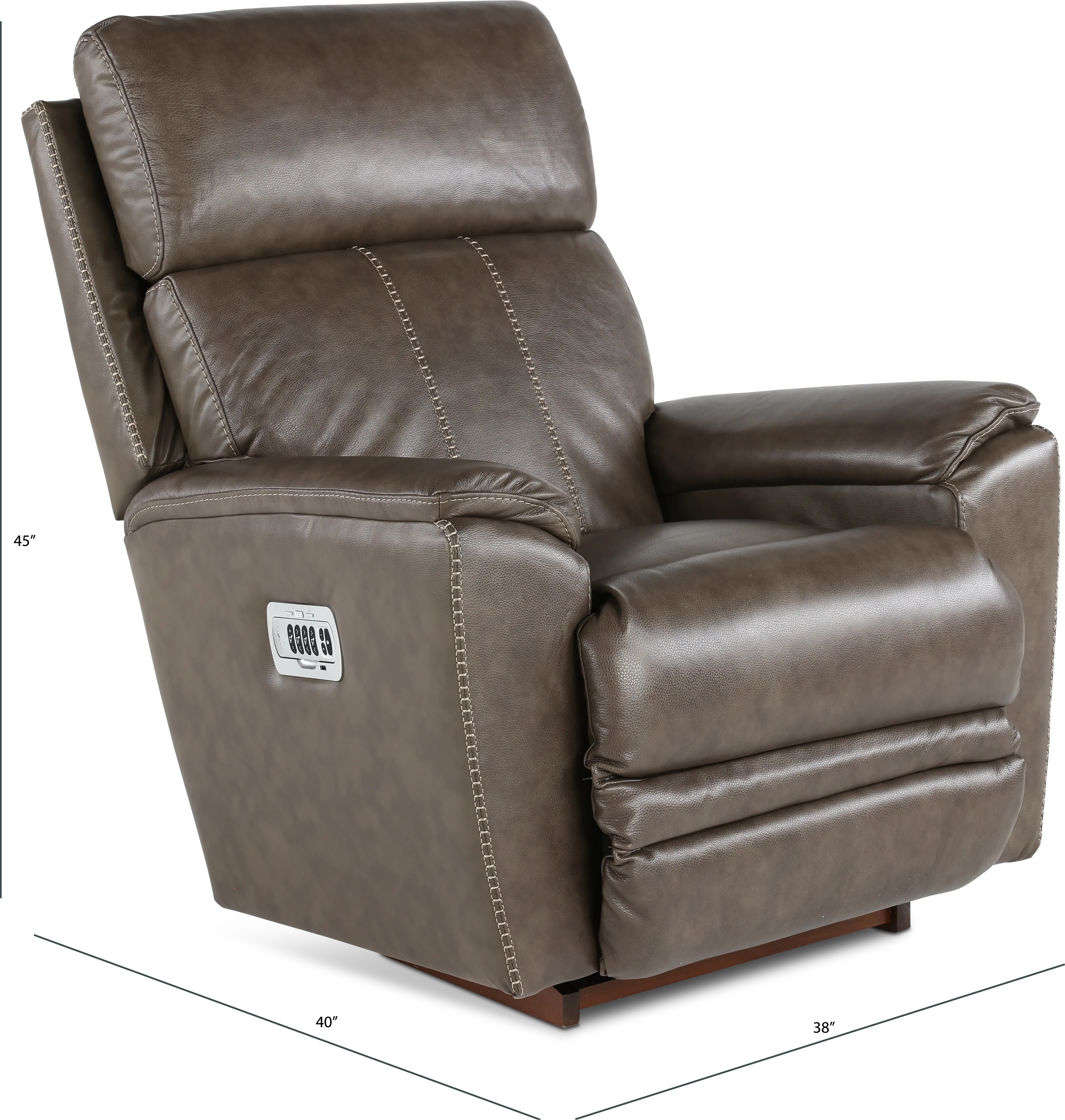 10X-754-RW/LB159053 Talladega Gray Power Rocker Recliner with Headrest and Lumbar-3