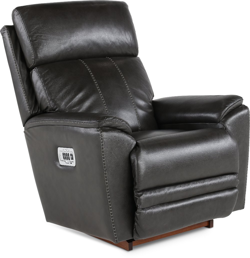 Talladega Shitake Power Rocker Recliner with Headrest and Lumbar