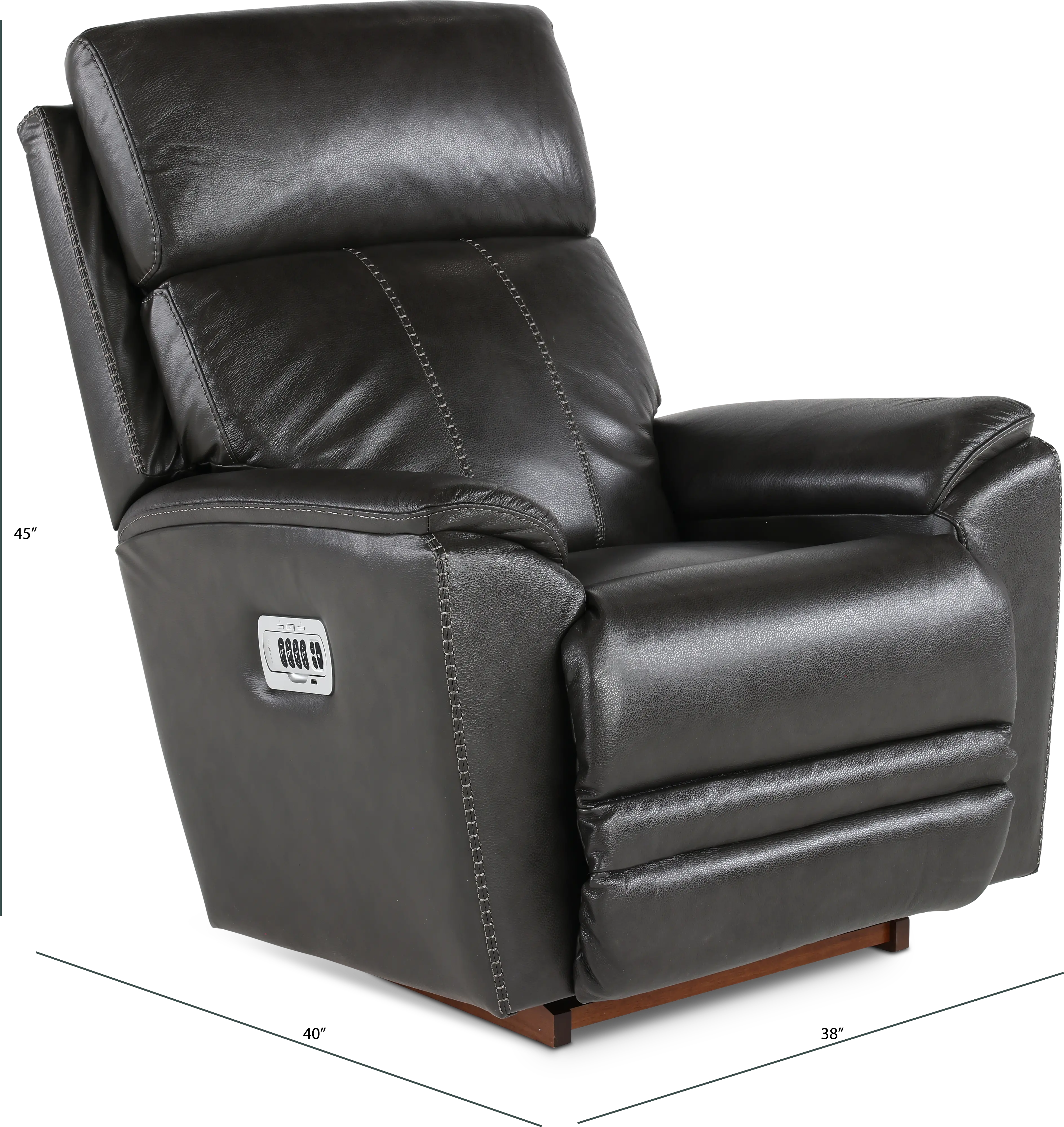 10X-754-RW/LB159058 Talladega Shitake Power Rocker Recliner with Headrest and Lumbar-3