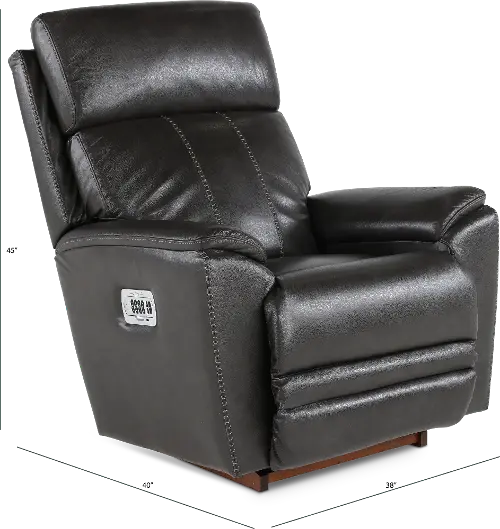 Talladega Shitake Power Rocker Recliner with Headrest and