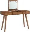 Robin Mid-Century Modern Walnut Brown Vanity Desk