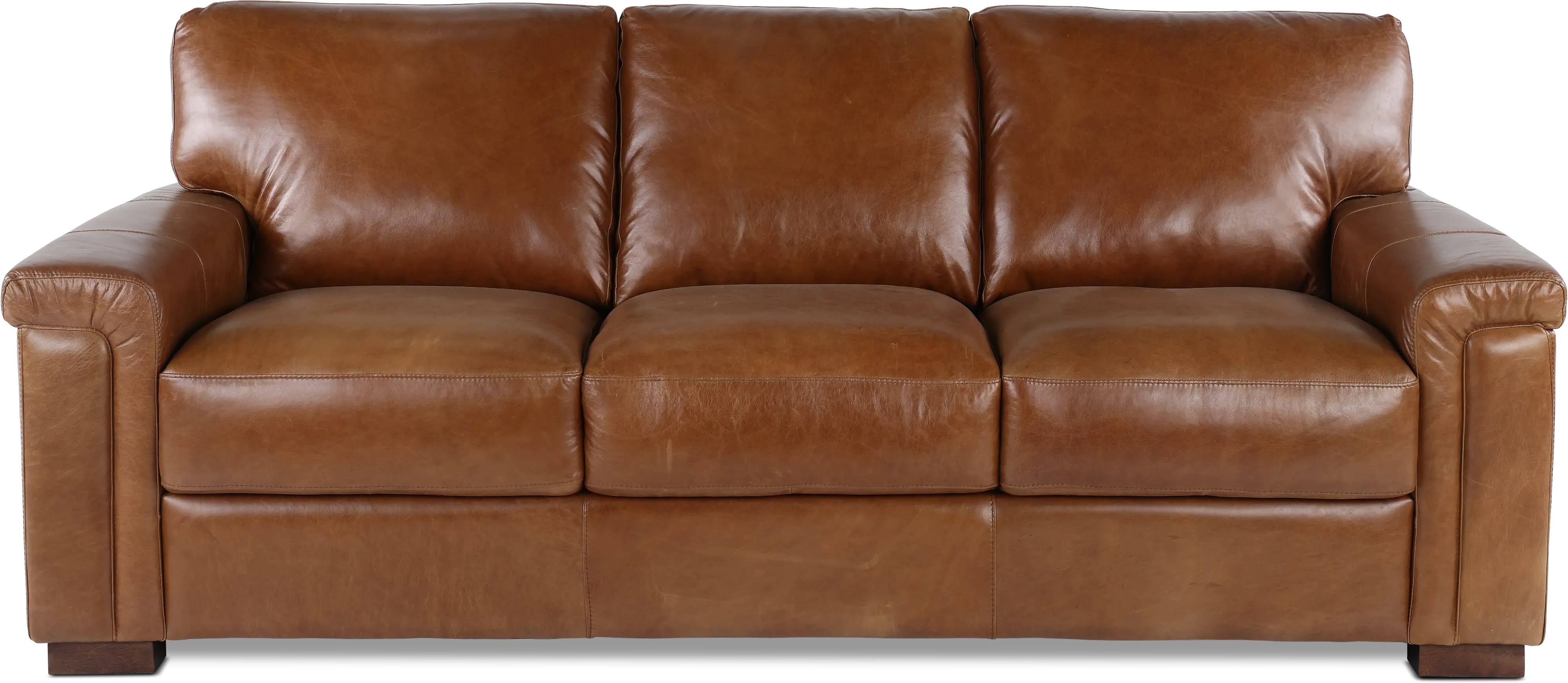 Splendor Brown Leather Sofa-1