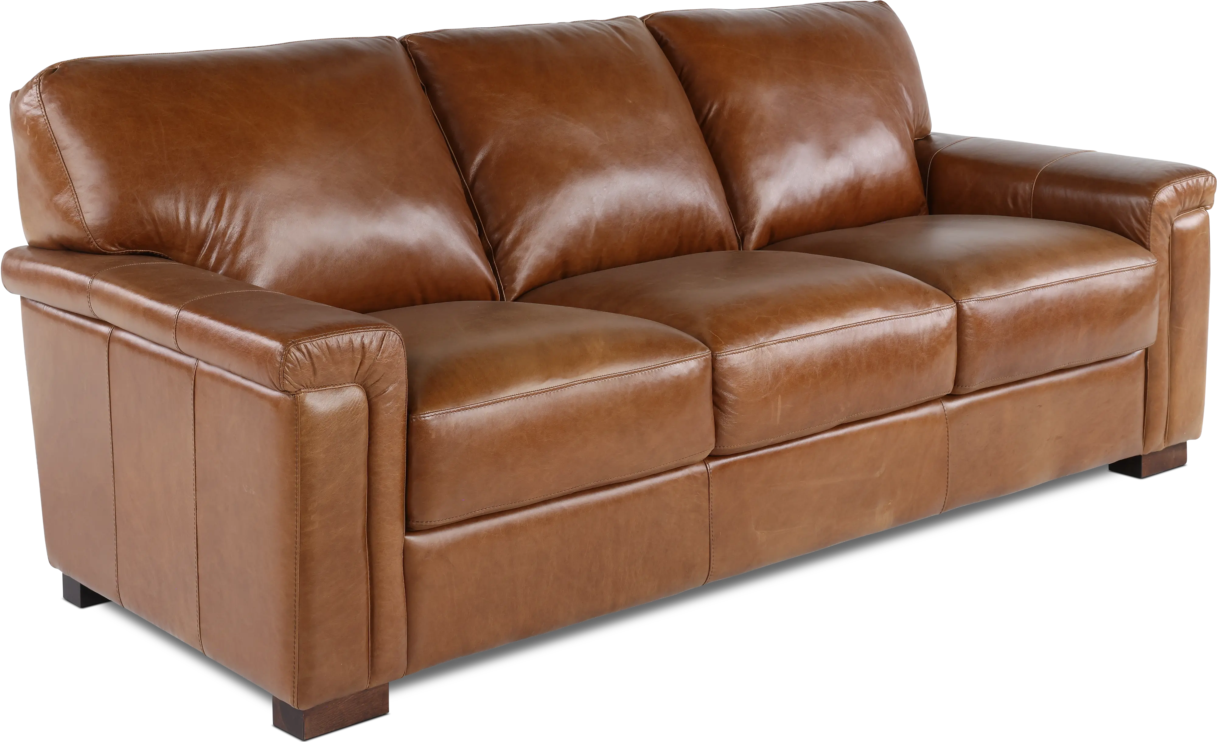Splendor Brown Leather Sofa-4