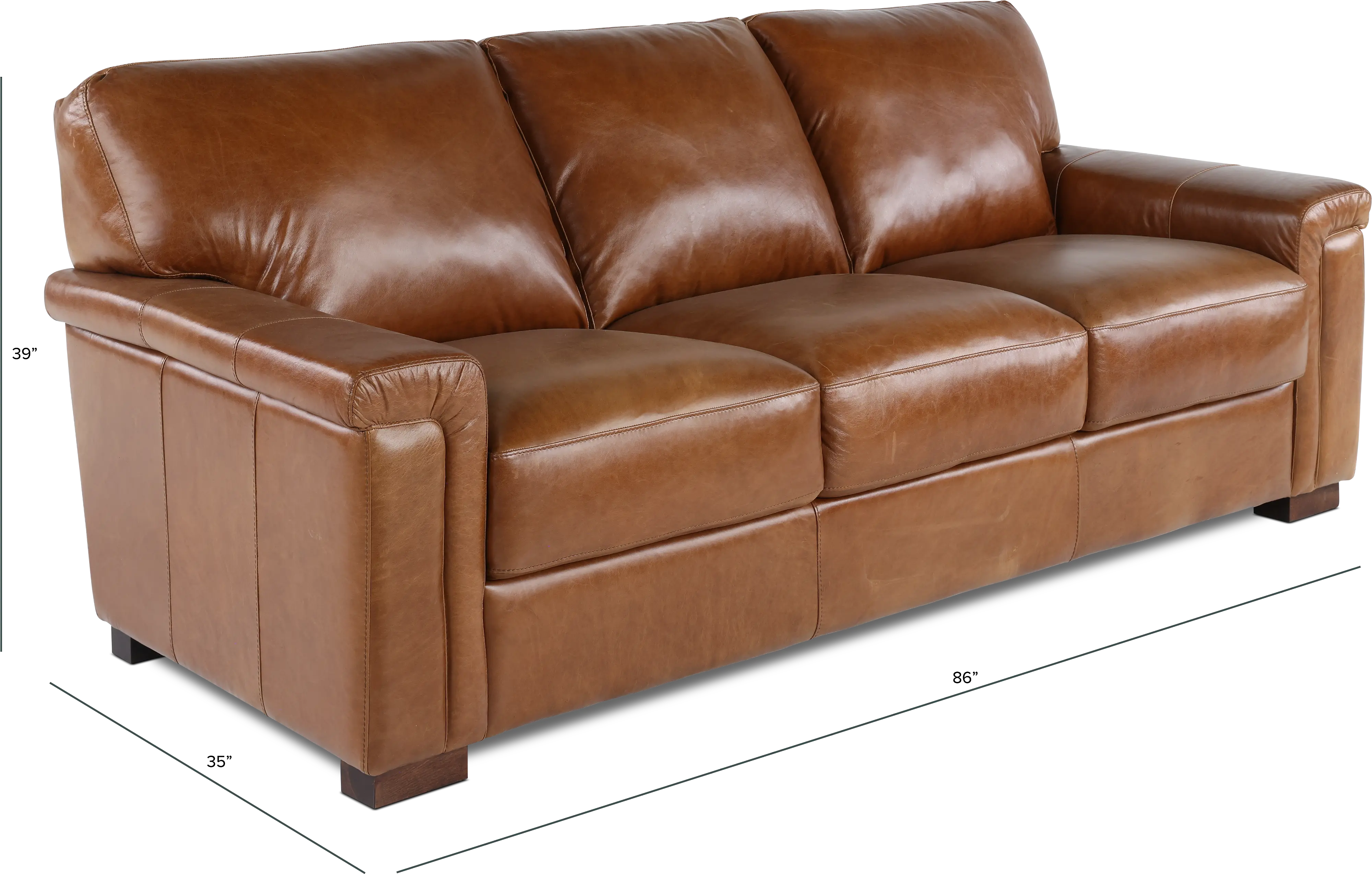 Splendor Brown Leather Sofa-3