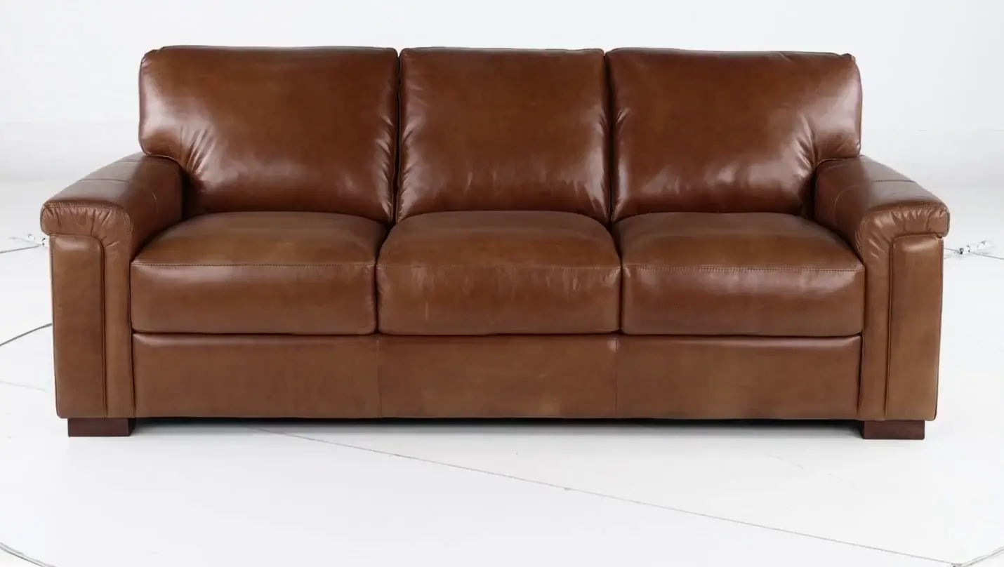 Splendor Brown Leather Sofa-5