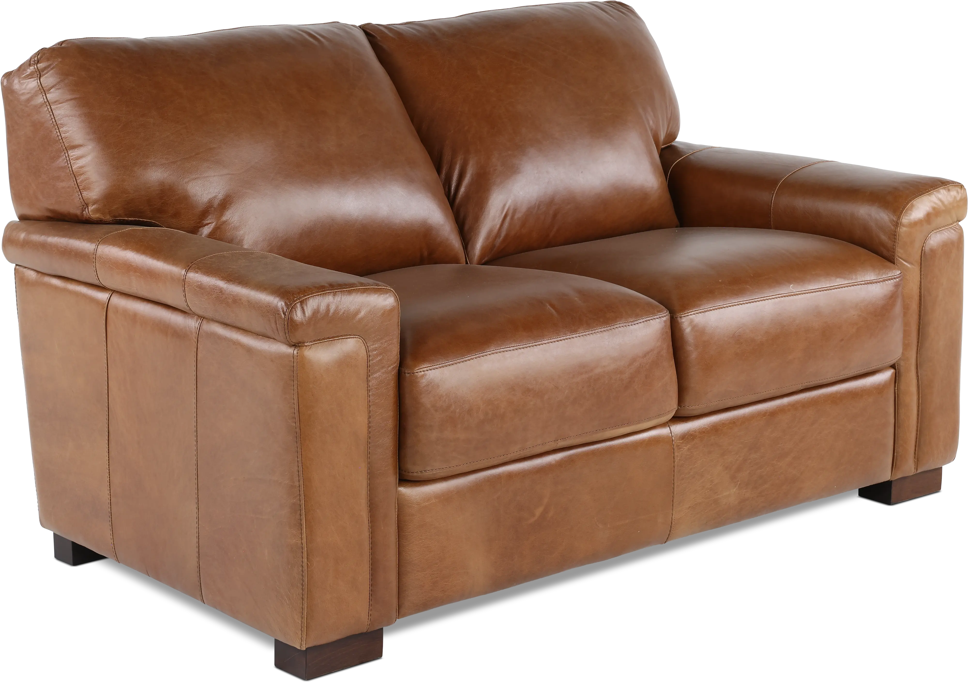Splendor Brown Leather Loveseat-5
