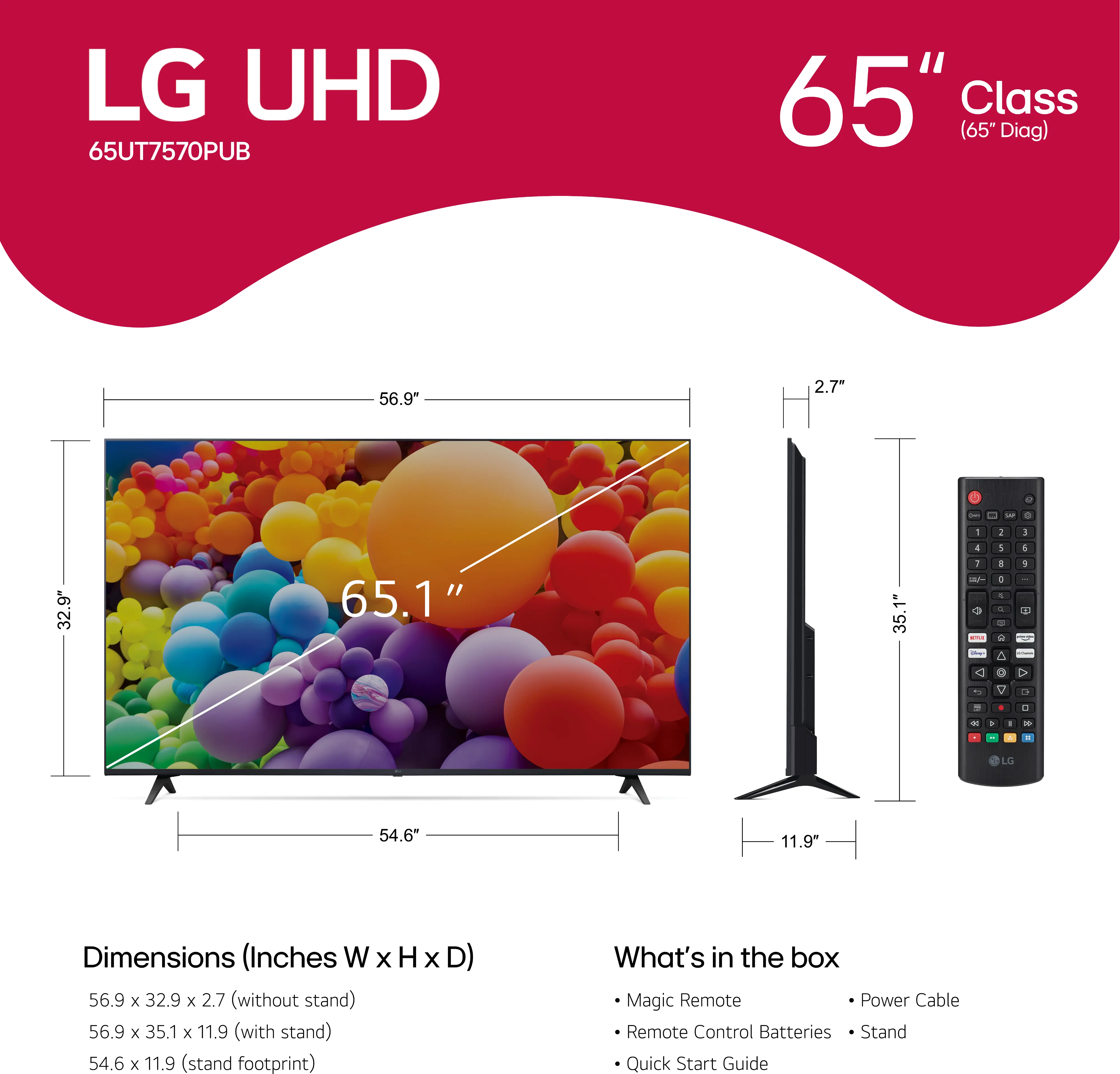 65UT7570PUB.AUSQ LG 65” UT75 Series LED 4K UHD Smart webOS TV-3