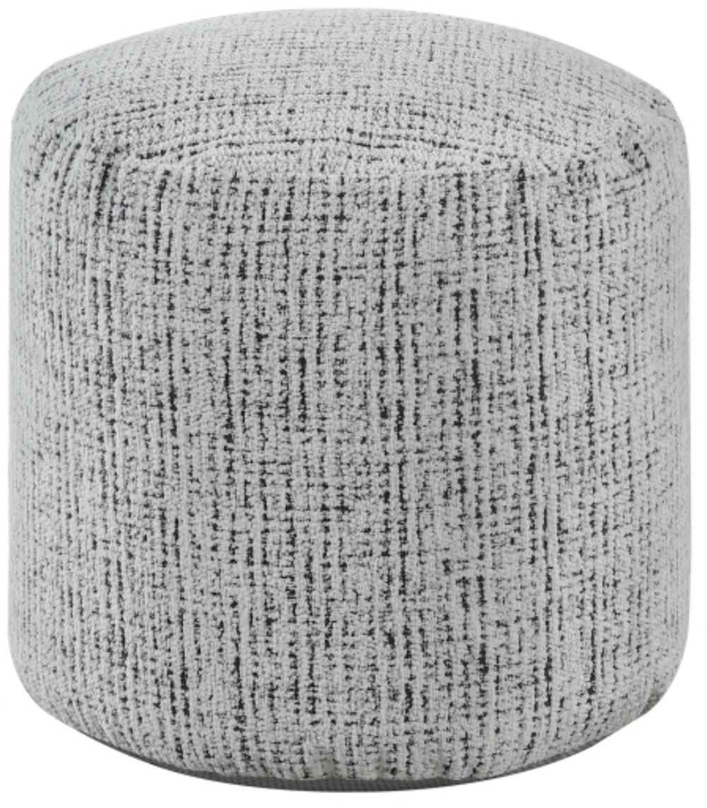 Aiken Black and White Accent Pouf