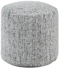 Aiken Black and White Accent Pouf