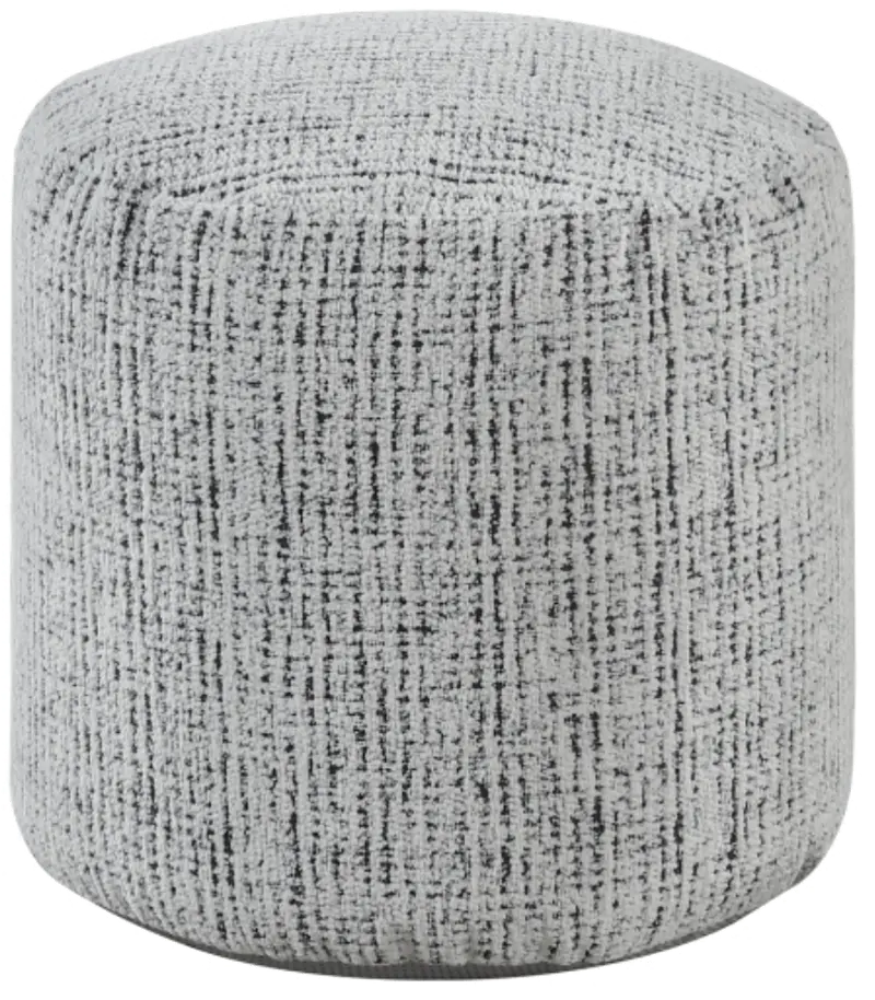 Aiken Black and White Accent Pouf