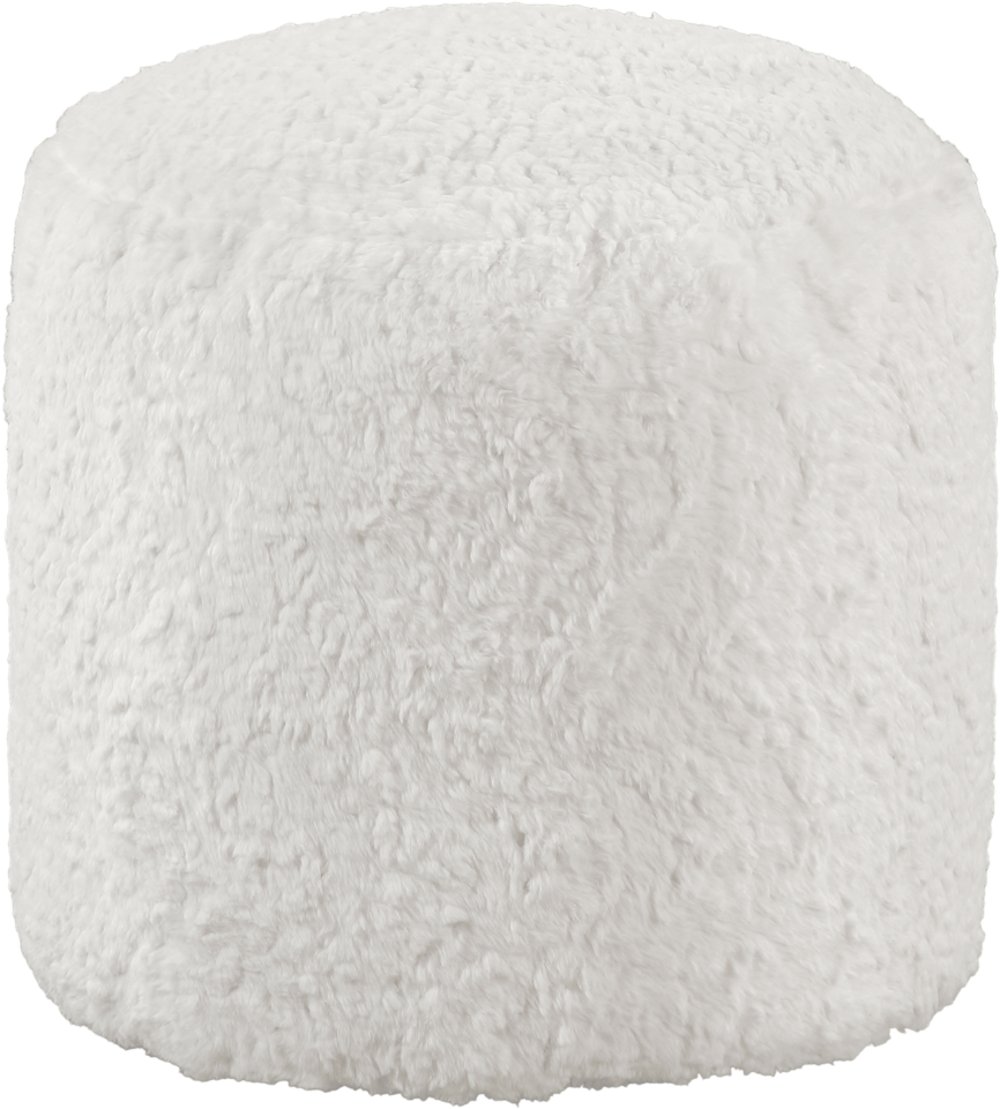 Easley White Pouf