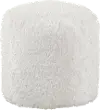 Easley White Pouf