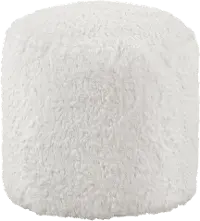 Easley White Pouf
