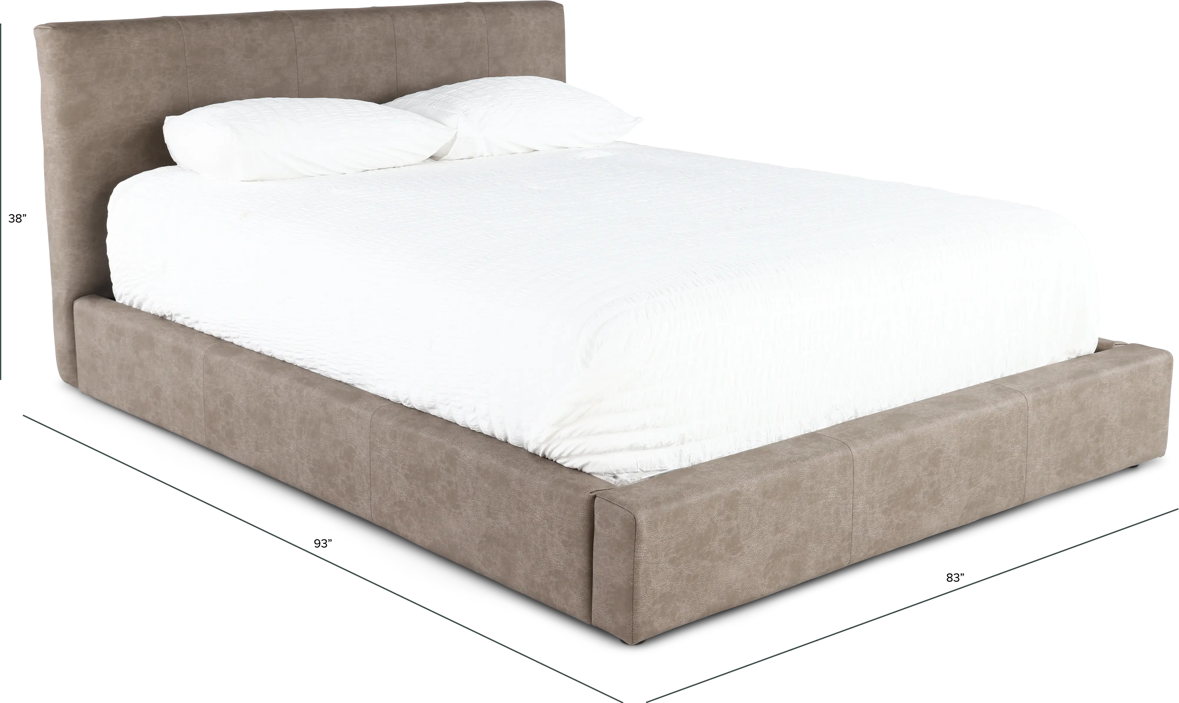 Auremo Light Brown Upholstered King Lift Storage Bed-3