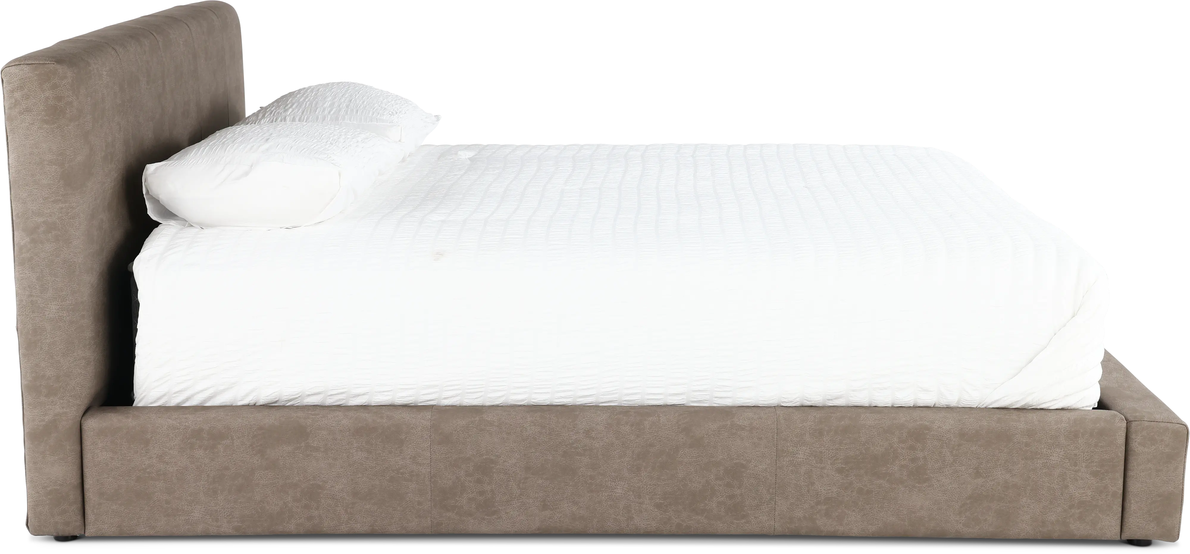 Auremo Light Brown Upholstered King Lift Storage Bed-7