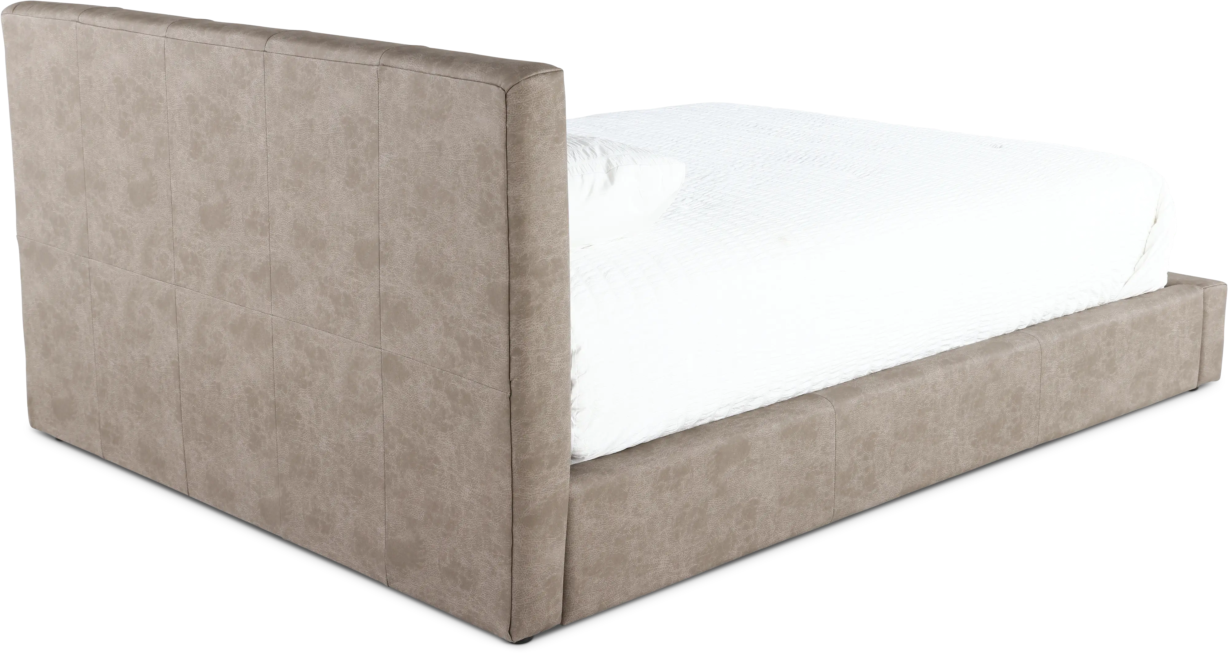Auremo Light Brown Upholstered King Lift Storage Bed-8
