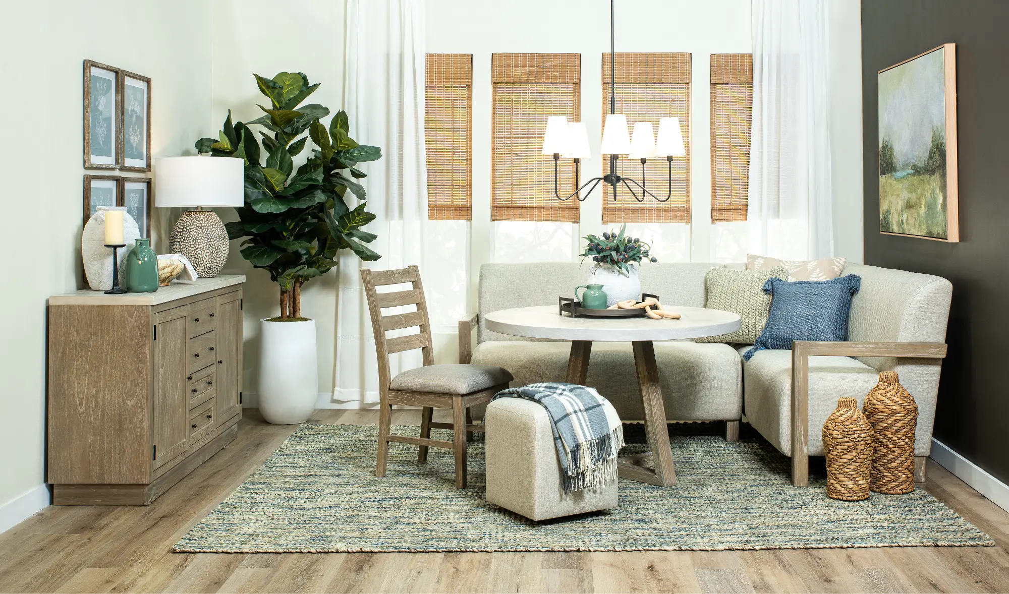 Gibson Wheat and Light Gray Upholstered Corner Seating | RC Willey