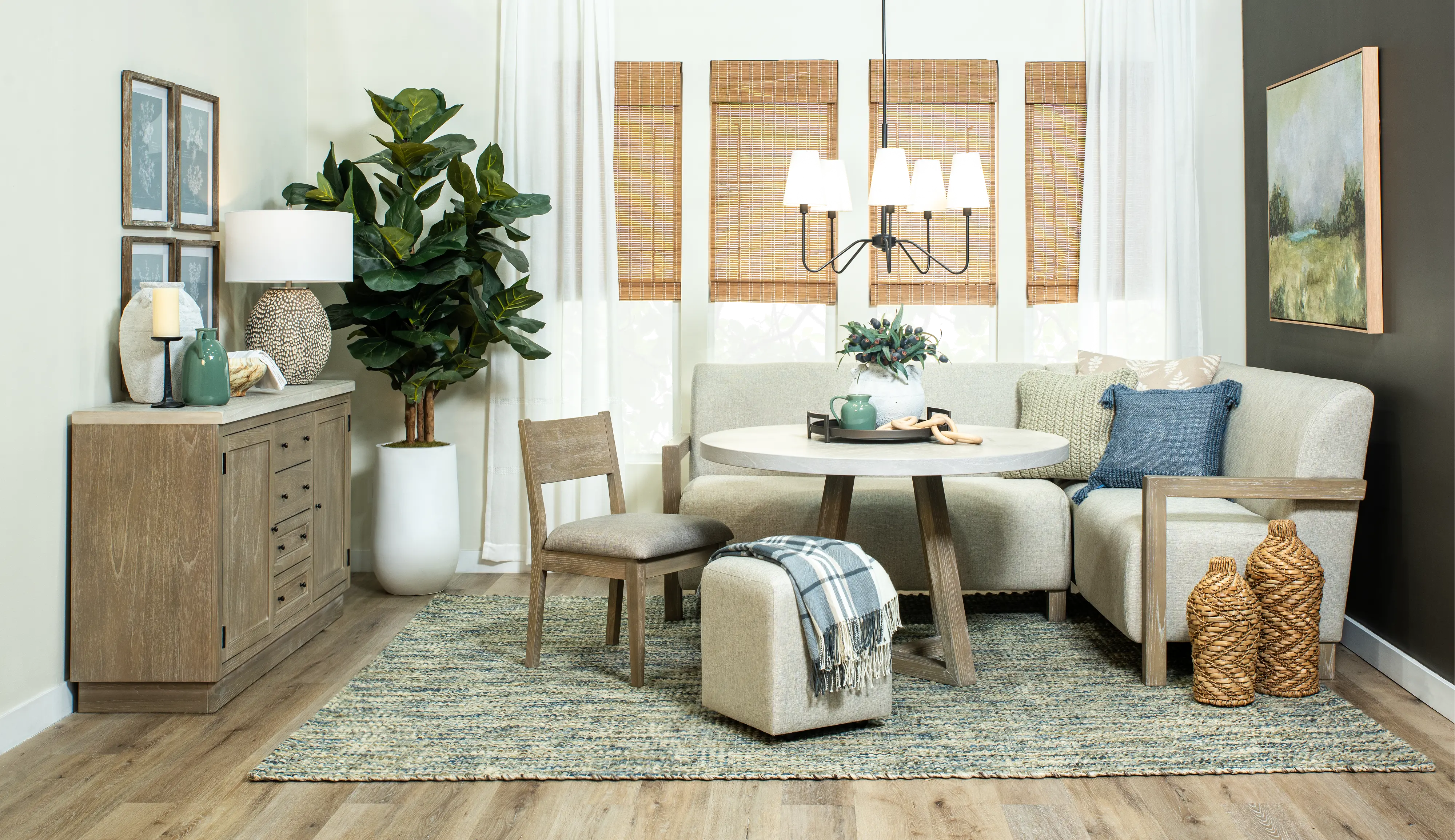 Gibson Wheat and Light Gray Upholstered Corner Seating-2