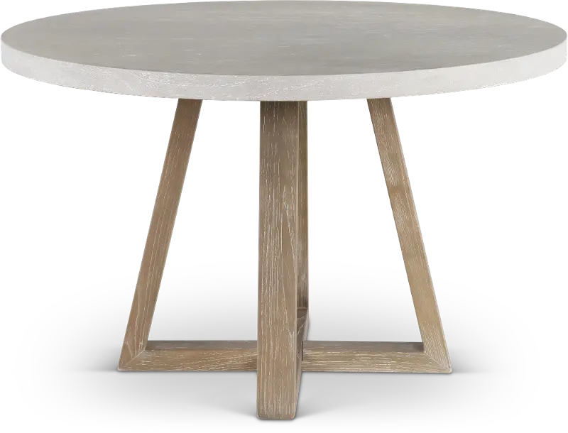 Gibson Wheat and Light Gray Round Dining Table