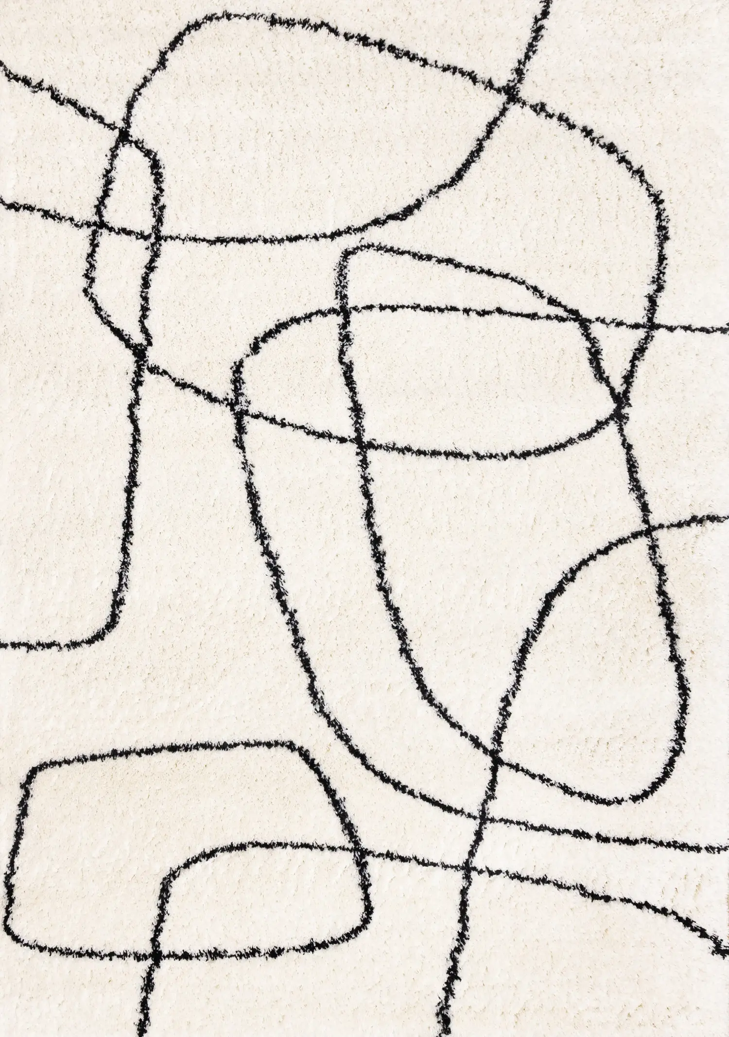 Pace 5 x 8 Abstract Cream and Black Area Rug | RC Willey