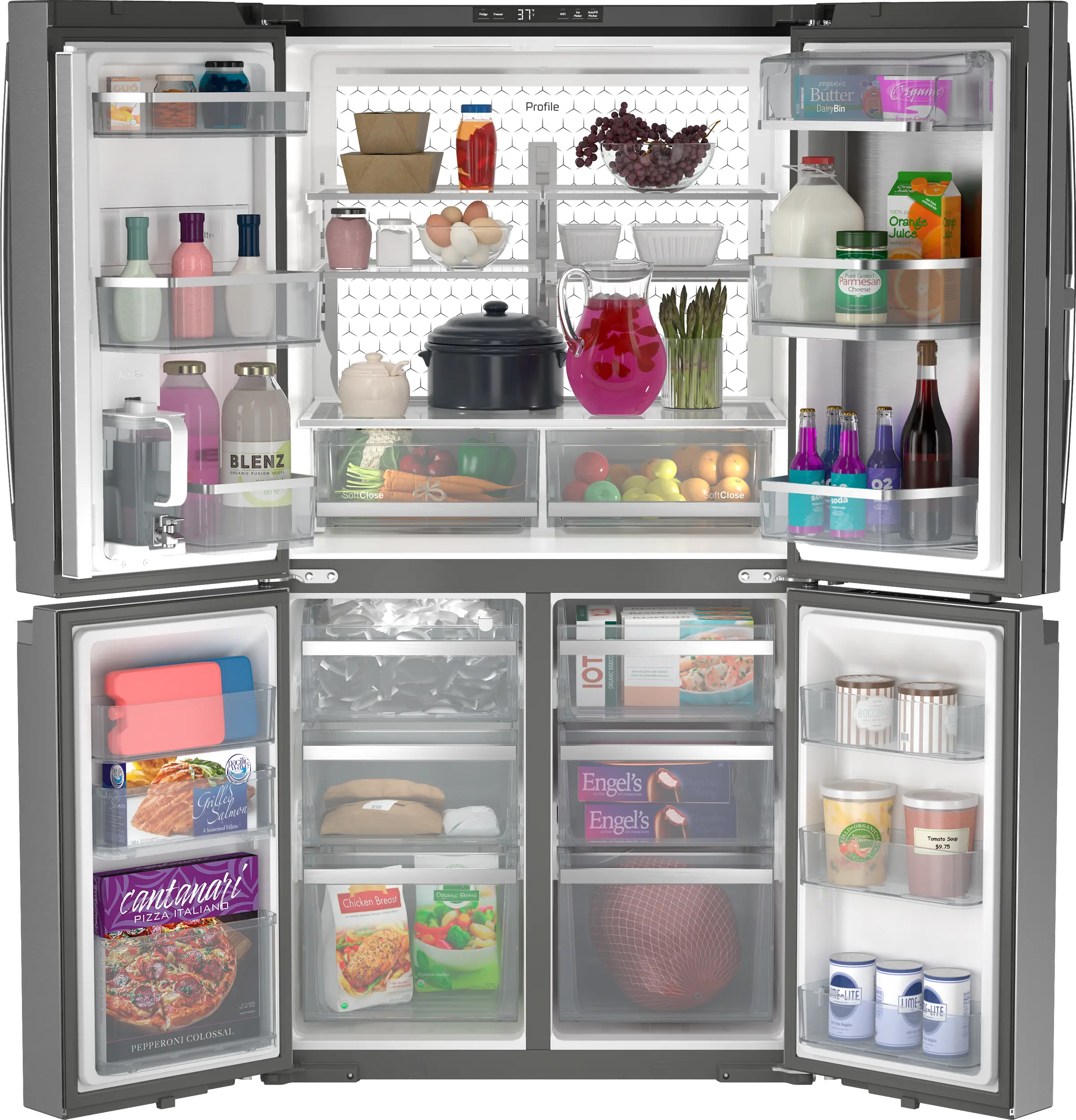 PAD28BYTFS GE Profile 28.4 Cu Ft Four-Door Refrigerator - Stainless Steel-10