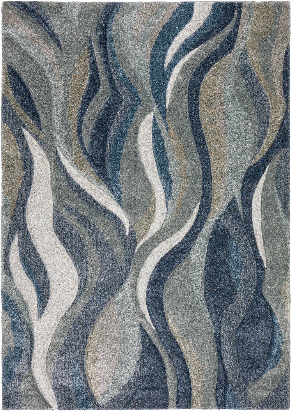 Carmona 8 x 10 Navy Waves Area Rug