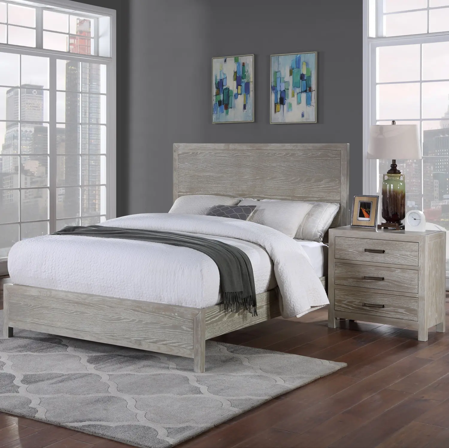Fresno Gray Oak Full Bed-2