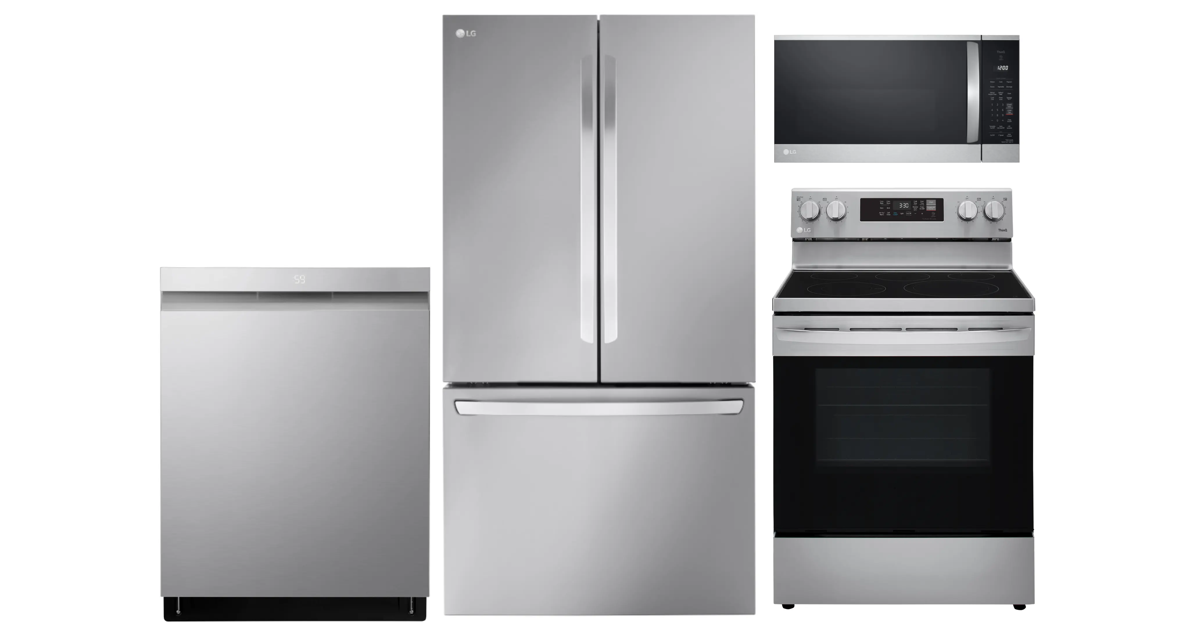 LG-S/S-2706-ELEPKG LG 4 Piece Electric Appliance Package - Stainless Steel-1