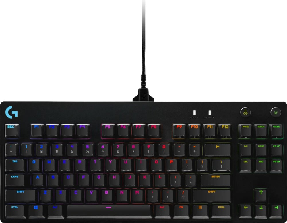 Logitech G PRO TKL Wired Mechanical GX Gaming Keyboard with RGB Backlighting - Black