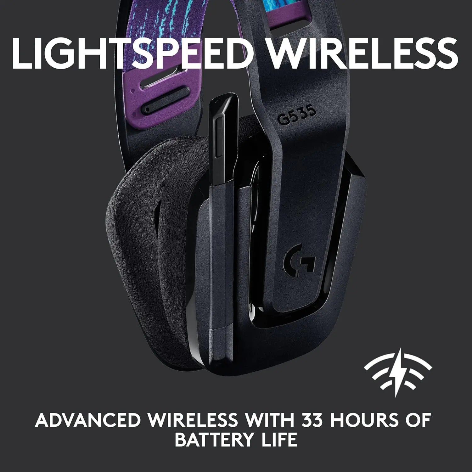 Logitech G G535 LIGHTSPEED Wireless Gaming Headset - Black-2