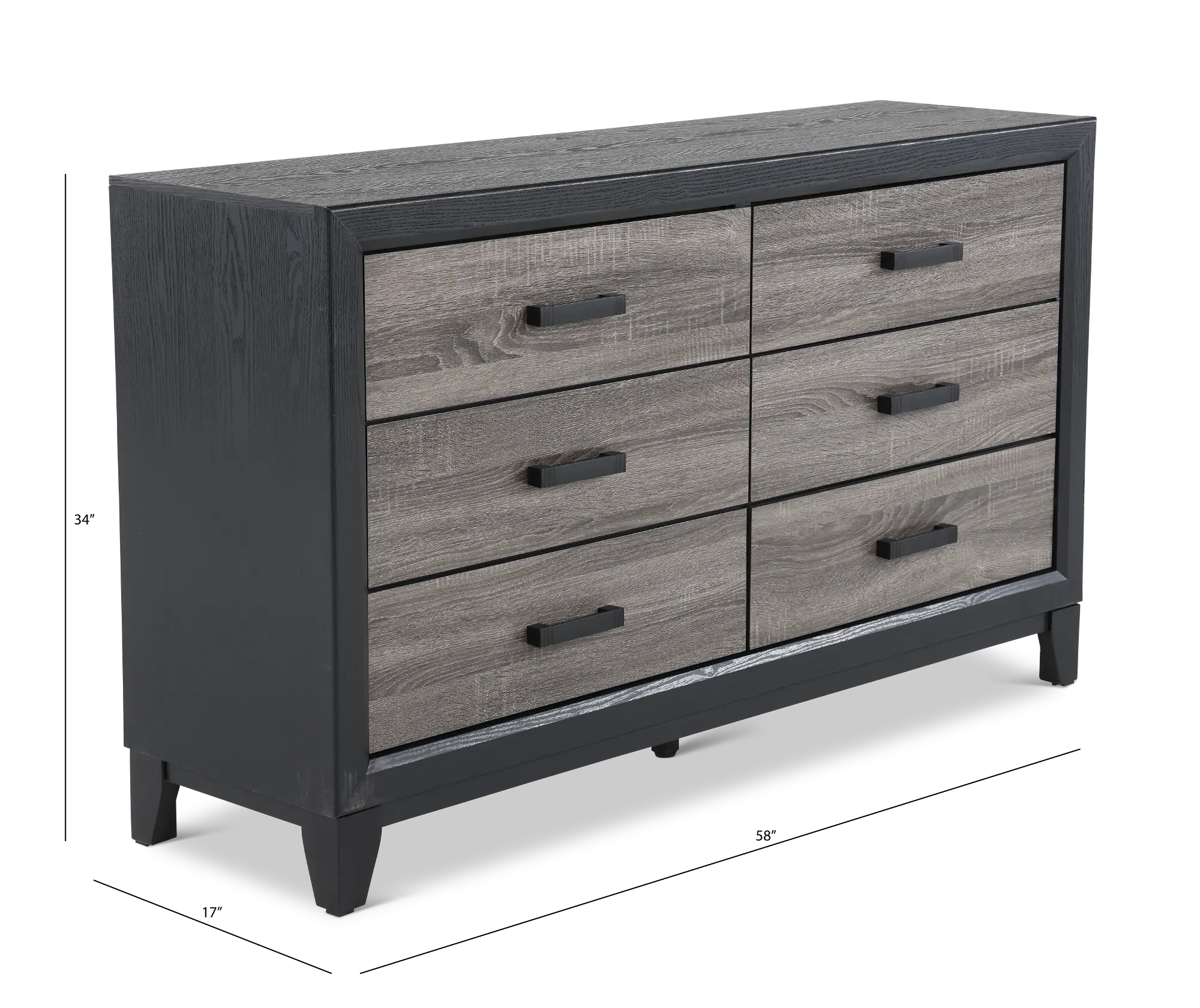 Lisbon Gray and Black Dresser | RC Willey