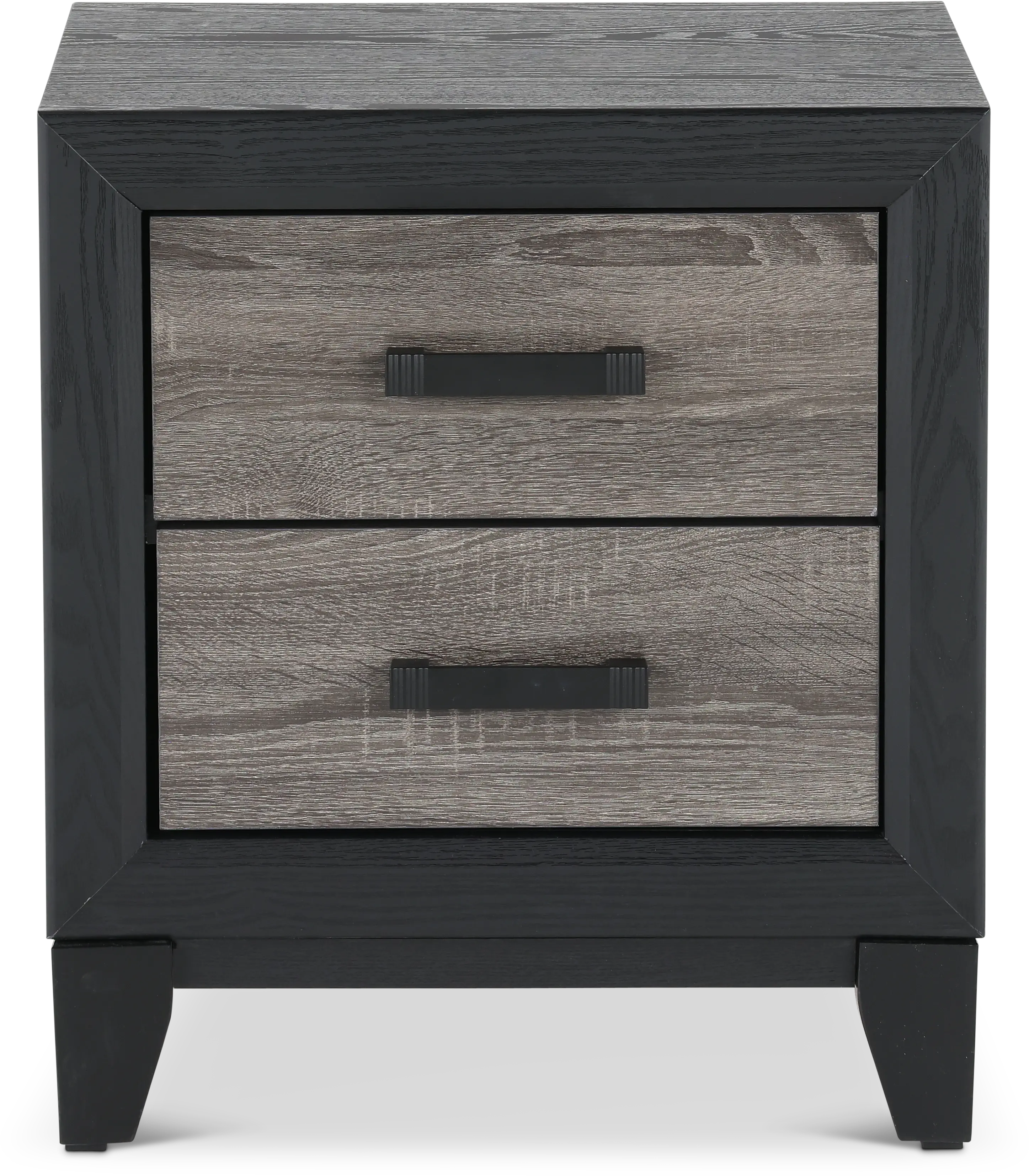 Lisbon Gray and Black Nightstand-1