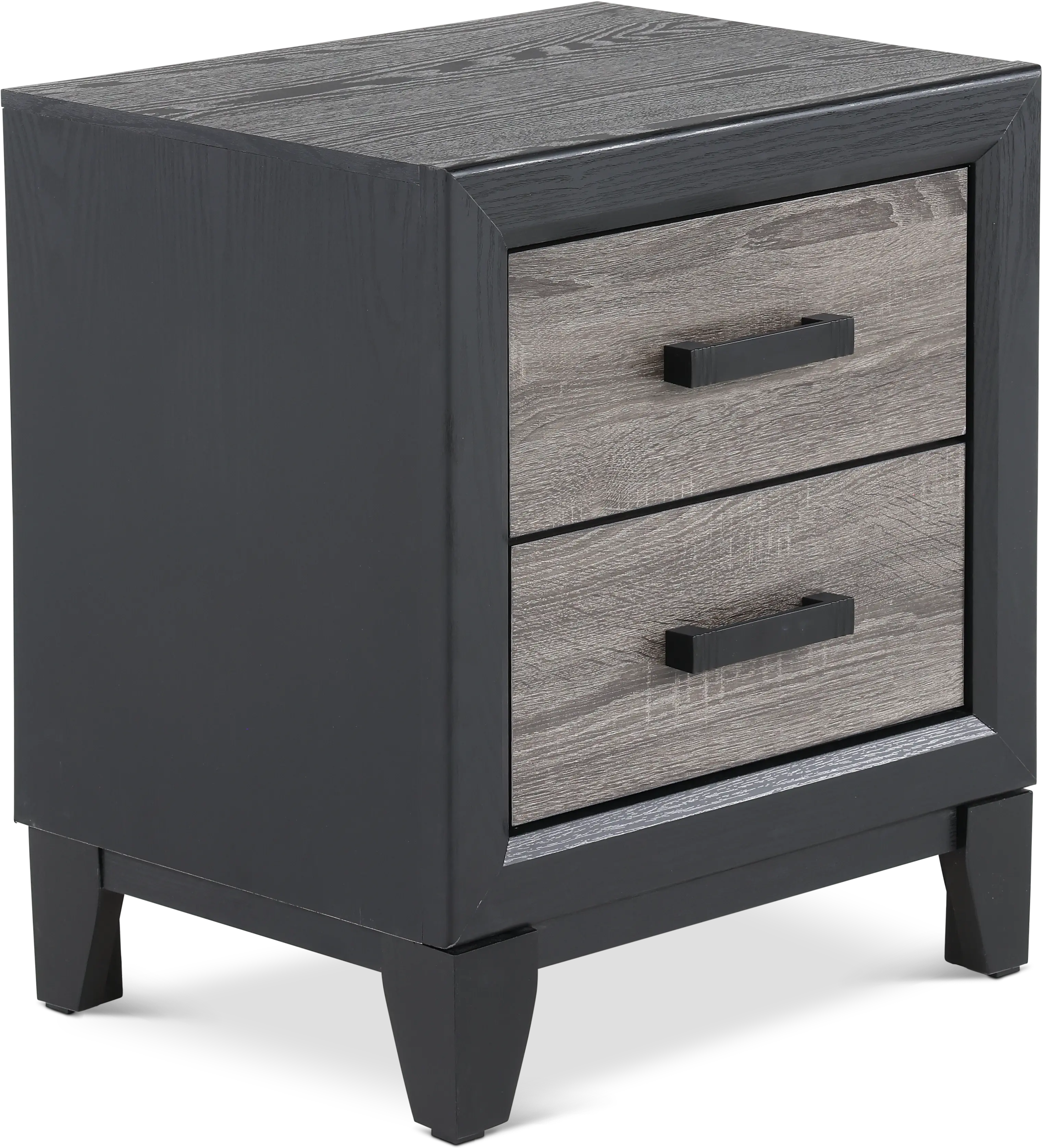 Lisbon Gray and Black Nightstand-2