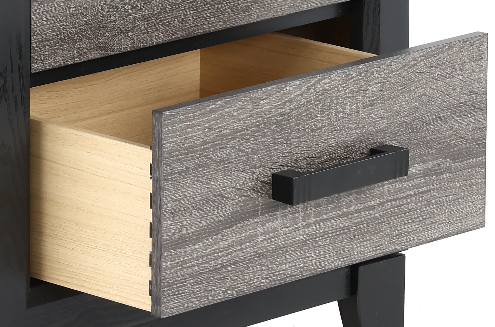 Lisbon Gray and Black Nightstand-6