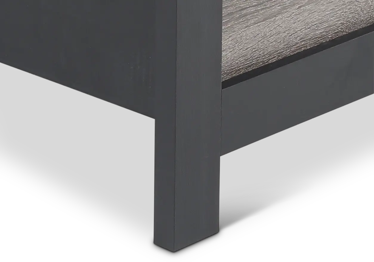 Lisbon Gray and Black King Bookcase Bed-10