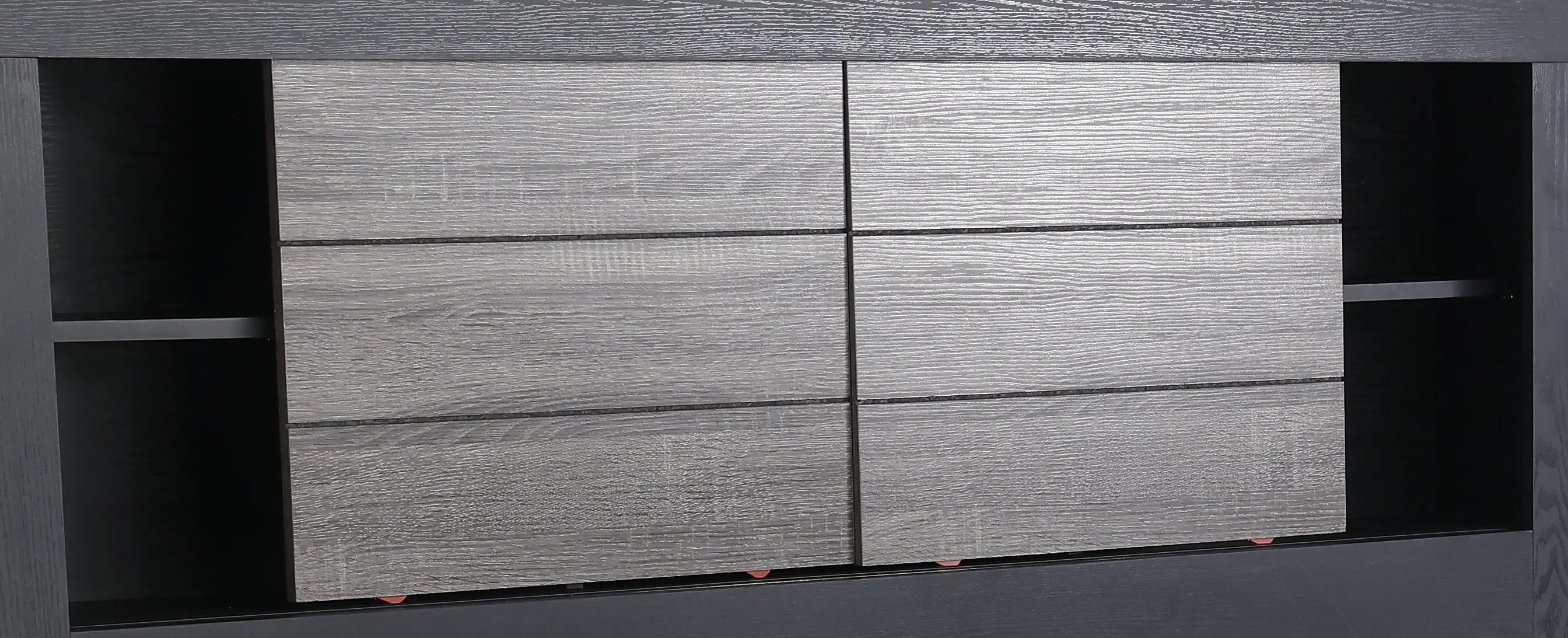 Lisbon Gray and Black King Bookcase Bed-8