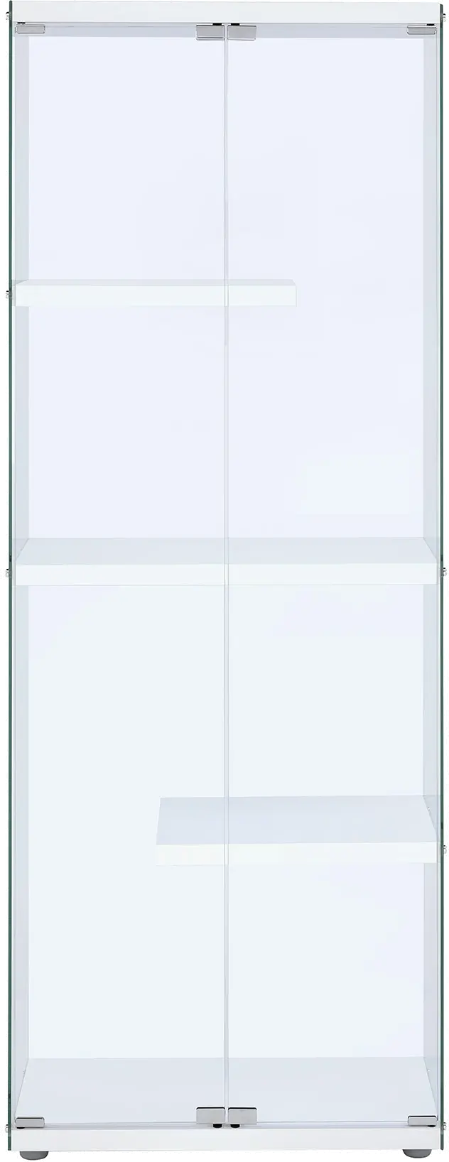 Ice Clear Cabinet with White Shelves-3