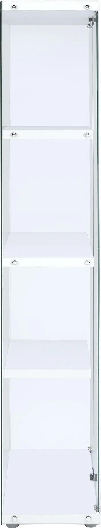 Ice Clear Cabinet with White Shelves-4
