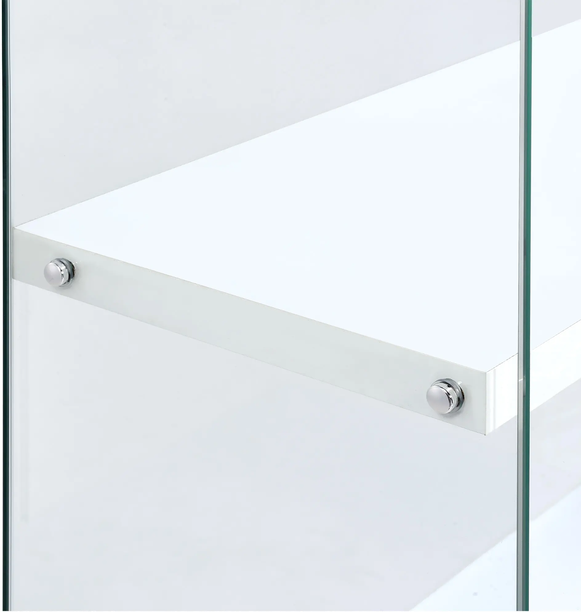 Ice Clear Cabinet with White Shelves-6