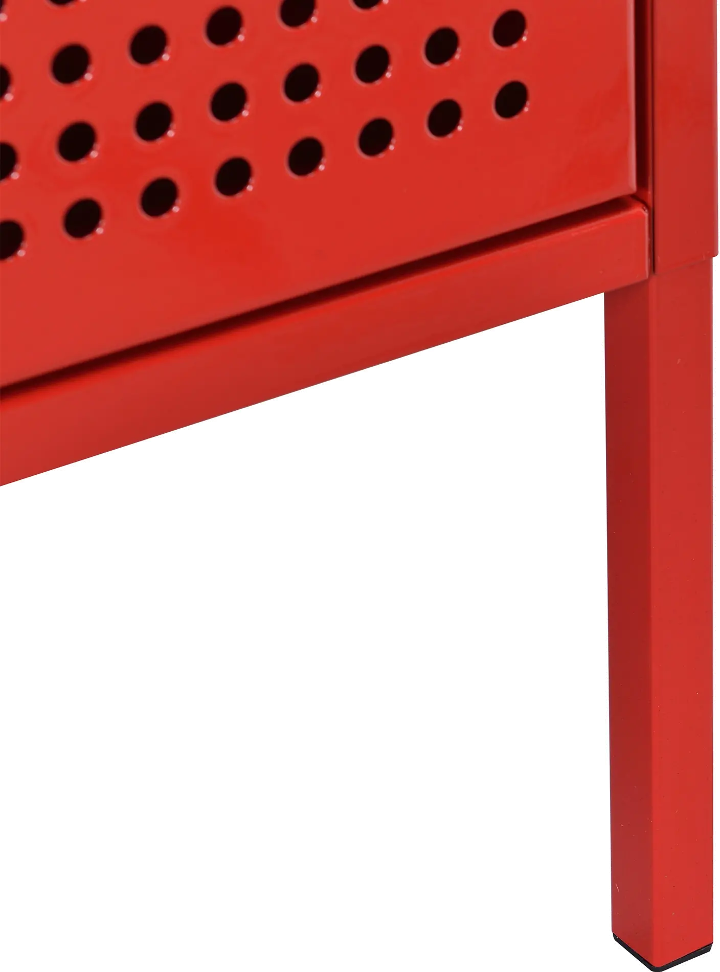 Ember Red Metal Nightstand-5