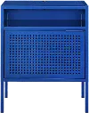 Ember Blue Metal Nightstand