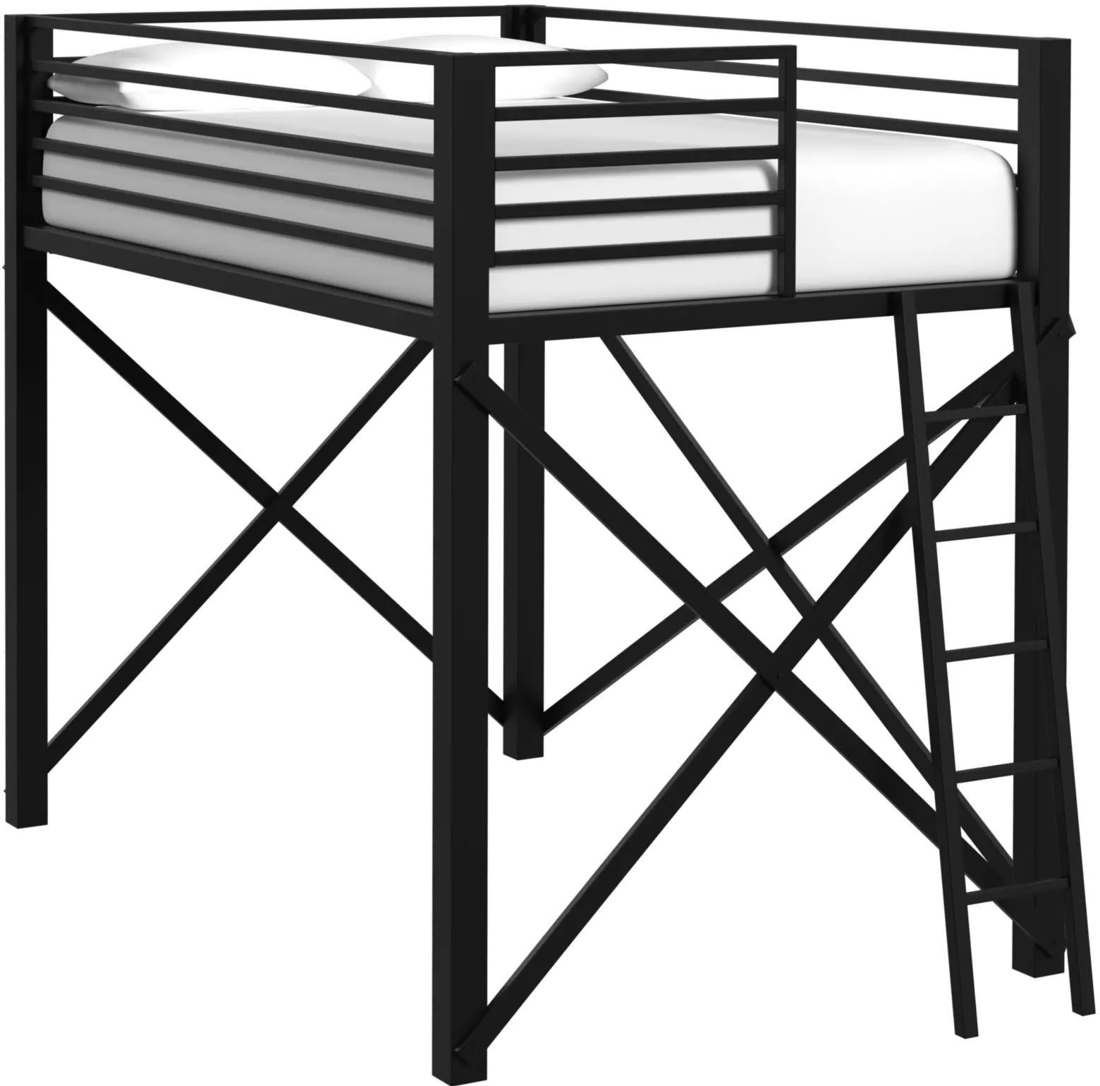 Talia Black Full Loft Bed-1