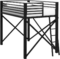 Talia Black Full Loft Bed
