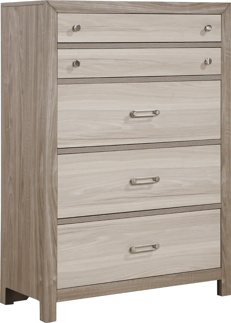 Aaray Two-Tone Natural Chest of Drawers