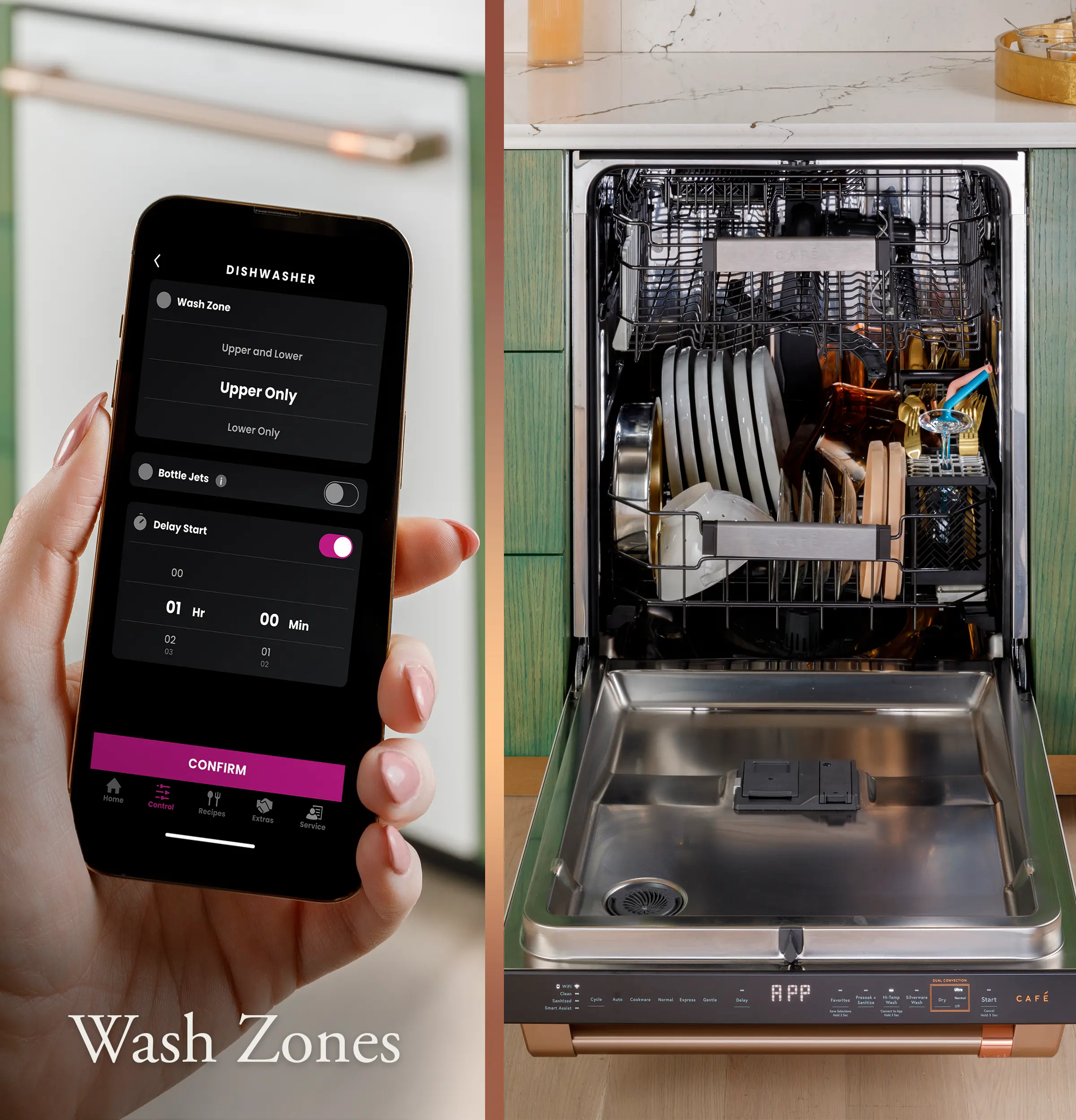 CDT888P4VW2 GE Cafe Top Control Dishwasher - Matte White-7