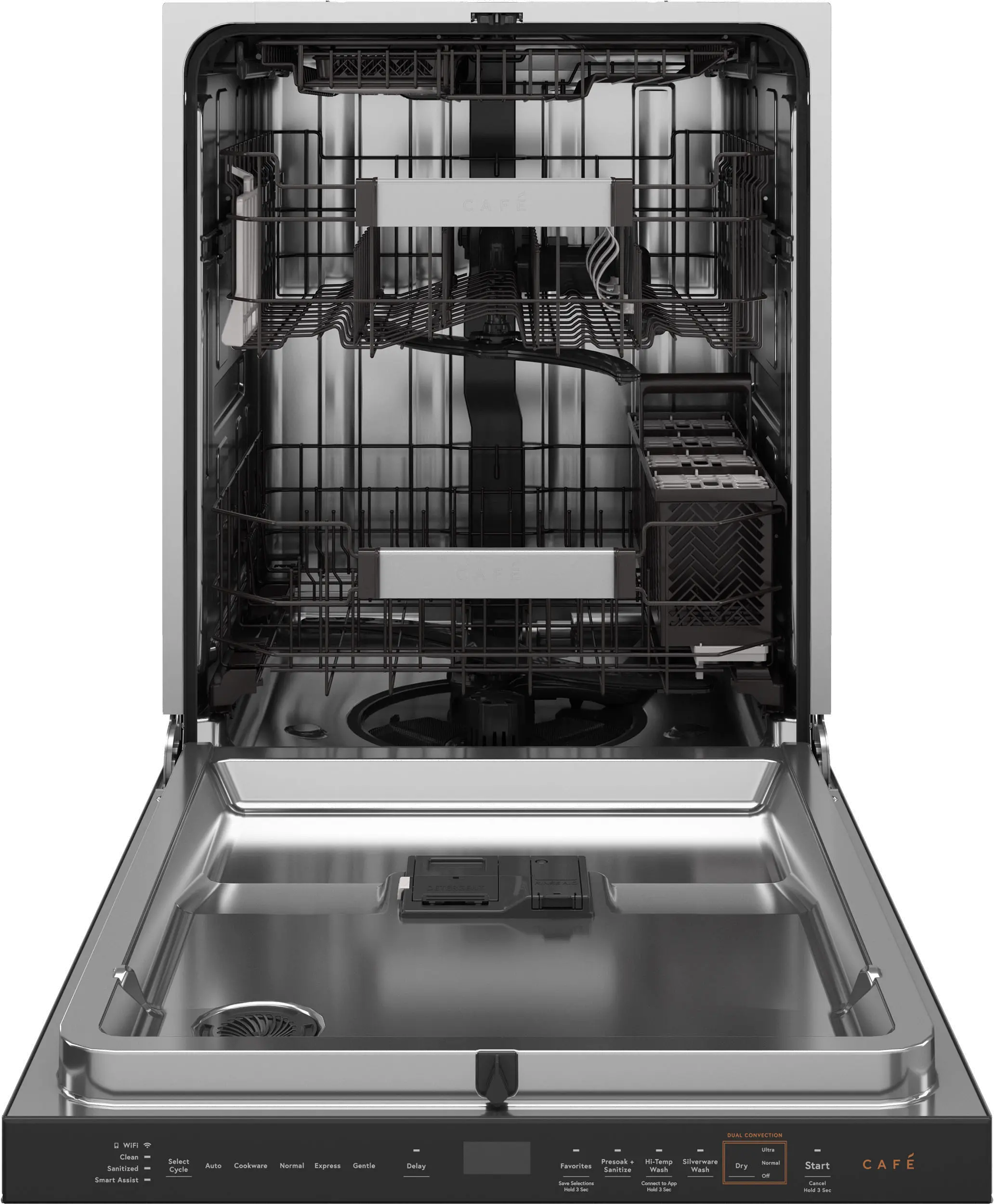 CDP888M5VS5 GE Cafe Top Control Dishwasher - Platinum Glass-1