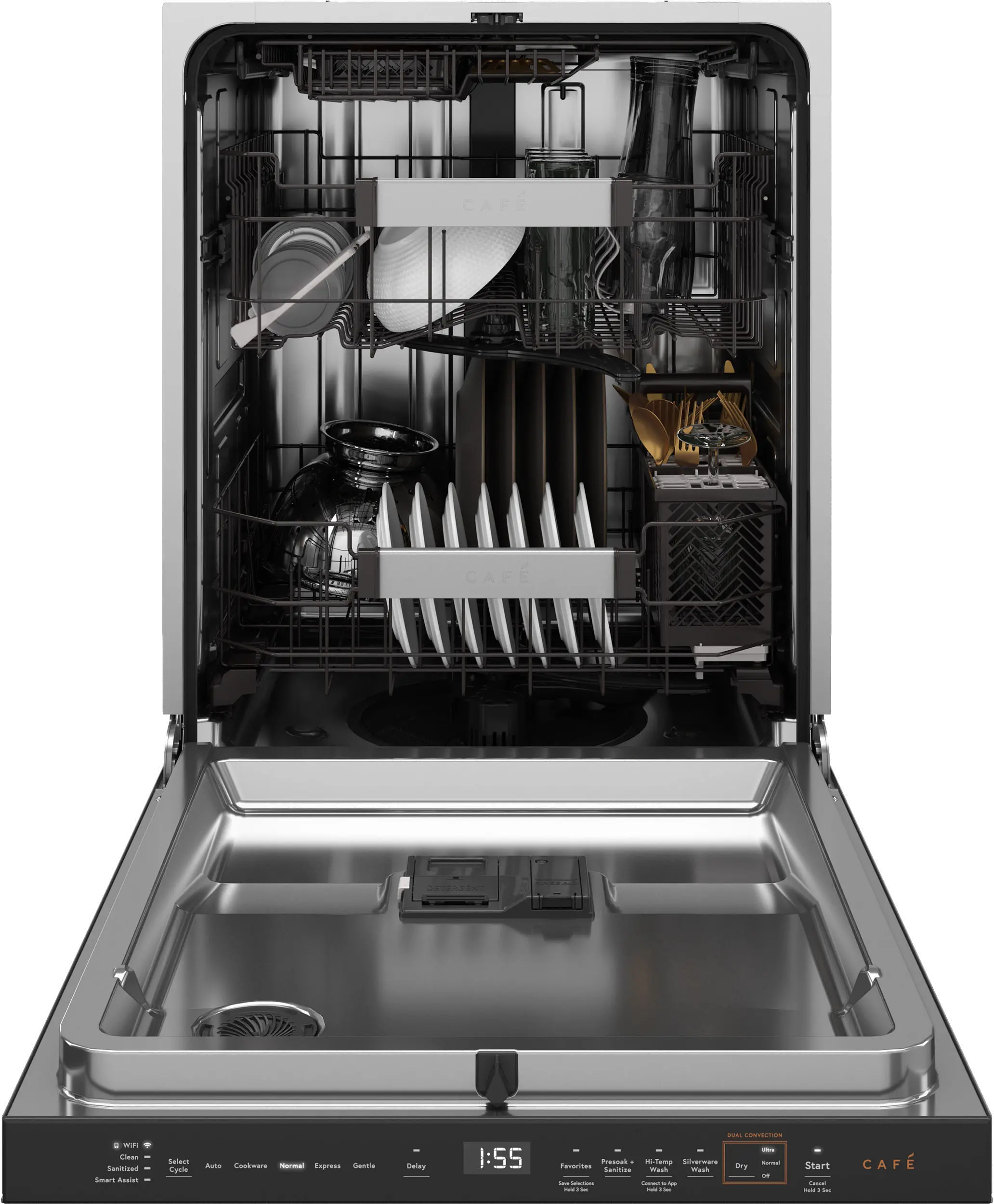 CDP888M5VS5 GE Cafe Top Control Dishwasher - Platinum Glass-6