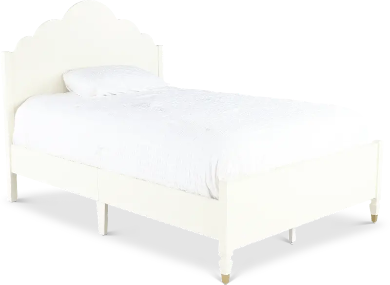 Olivia French White Twin Panel Bed